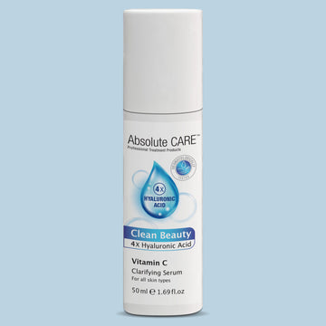 Absolute Care Clean Beauty Clarifying Serum | Hydrating & Brightening Face Serum with 4 Types of Hyaluronic Acid, Vitamin C, E & Niacinamide